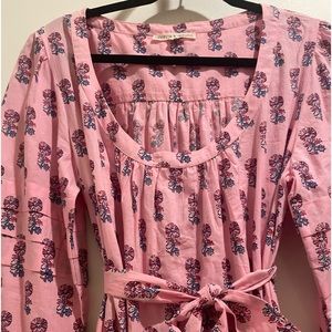 Ophelia and Indigo pink long sleeve dress, size medium. Floral